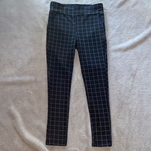Checkered print dress pants